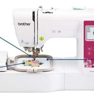 Brother PE545 Embroidery Machine, Wireless LAN Connected, 135 Built-in Designs, 4 x 4 Hoop Area, Large 3.7 LCD Touchscreen, USB Port, 10 Font Styles - 2