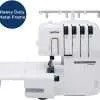 , & Tough , 1,300 Stitches Per Minute, Durable Metal Frame Overlock Machine, Large Extension Table, 3 Included Accessory Feet 2