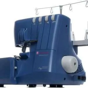 SINGER | S0230 Serger Overlock Machine With Included Accessory Kit - Heavy Duty Frame - 1300 Stitches Per Min - 4 Thread - Differential Feed - Making The Cut Edition, Blue