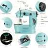 Magicfly Mini Sewing Machine with Extension Table, Dual Speed Portable Sewing Machine for Beginners with Light, Sewing Kit for Household Use, Blue - 7