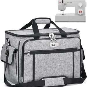 cab55 Sewing Machine Case, Sewing Machine Carrying Bag with Removable Padding Pad, Tote Bag for Sewing Machine and Extra Sewing Accessories - 1