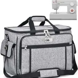 cab55 Sewing Machine Case, Sewing Machine Carrying Bag with Removable Padding Pad, Tote Bag for Sewing Machine and Extra Sewing Accessories