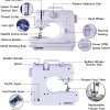 rxmeili Sewing Machine Portable mini Electric Sewing Machine for beginners 12 Built-in Stitches 2 Speed with Foot Pedal，Light, Storage Drawer - 2