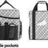 for Most Overlock Machines, Bag with Accessories Storage Pockets (Patented Design), Gray Dots 3