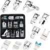 Presser Feet Set 11Pcs Snap On Sewing Machine Foot for Brother Singer Janome Babylock Kenmore Low Shank Sewing Machine Use - 1