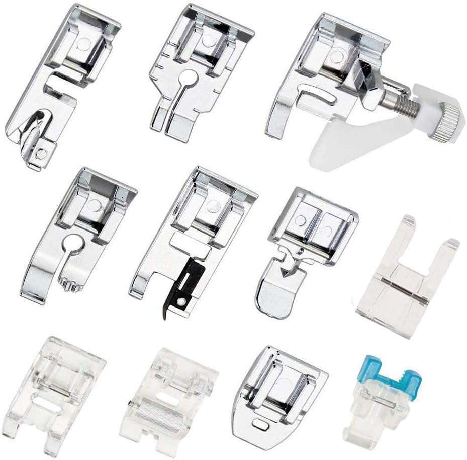Presser Feet Set 11Pcs Snap On Sewing Machine Foot for Brother Singer Janome Babylock Kenmore Low Shank Sewing Machine Use - 2