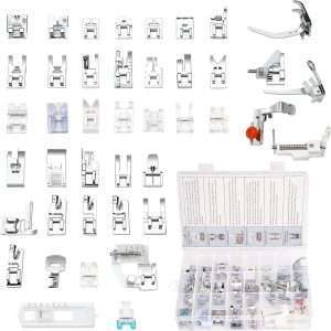 Presser Foot Set 42Pcs, Sewing Machine Presser Feet Kit Accessories with Manual for Brother, Babylock, Singer, Elna, Toyota, New Home, Simplicity, Necchi, Kenmore Low Shank Machines - 1