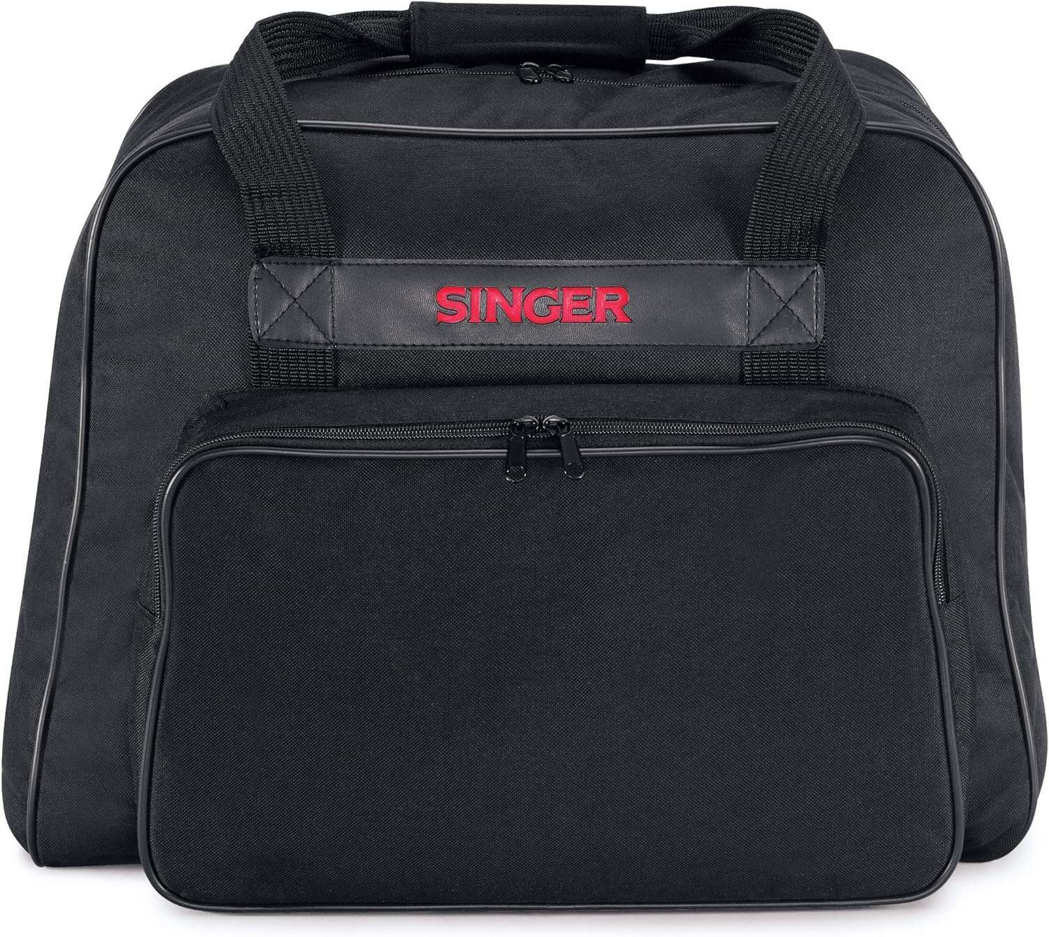 SINGER - Machine Carrying Case, Black, Spacious Case Fits Most Standard Sewing Machines and Sergers, Fully-Padded Interior, Durable Canvas Exterior, Easy Zip, Large Front Pocket, Easy Transport - 1