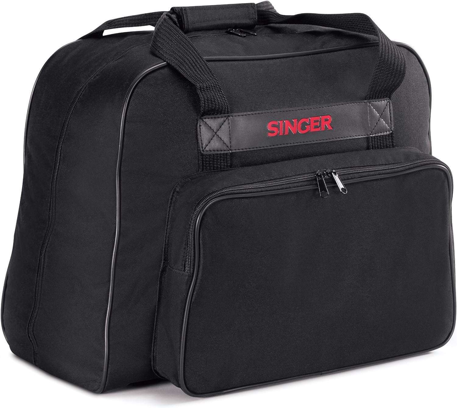 SINGER - Machine Carrying Case, Black, Spacious Case Fits Most Standard Sewing Machines and Sergers, Fully-Padded Interior, Durable Canvas Exterior, Easy Zip, Large Front Pocket, Easy Transport - 6