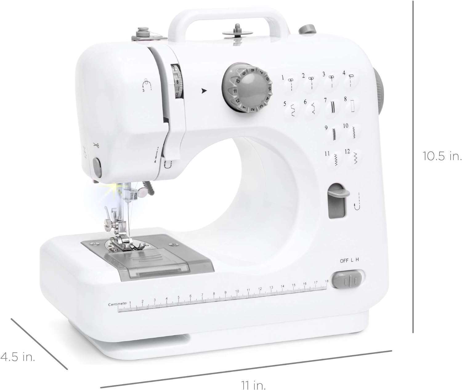 Best Choice Products Compact Sewing Machine, 42-Piece Beginners Kit, Multifunctional Portable 6V for Beginner w- 12 Stitch Patterns, Light, Foot Pedal, Storage Drawer - 7
