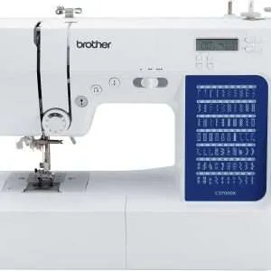Brother CS7000X Computerized Sewing and Quilting Machine, 70 Built-in Stitches, LCD Display, Wide Table, 10 Included Feet, White