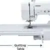 and Quilting Machine, 70 Built in Stitches, LCD Display, Wide Table, 10 Included Feet, White 2