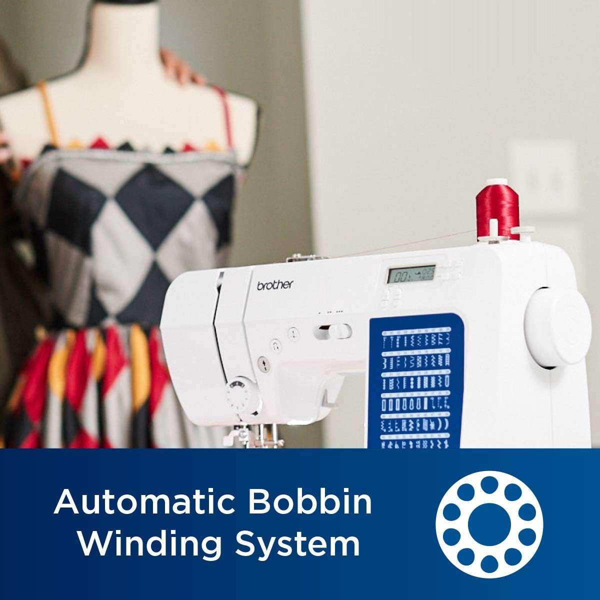 Brother CS7000X Computerized Sewing and Quilting Machine, 70 Built-in Stitches, LCD Display, Wide Table, 10 Included Feet, White - 6