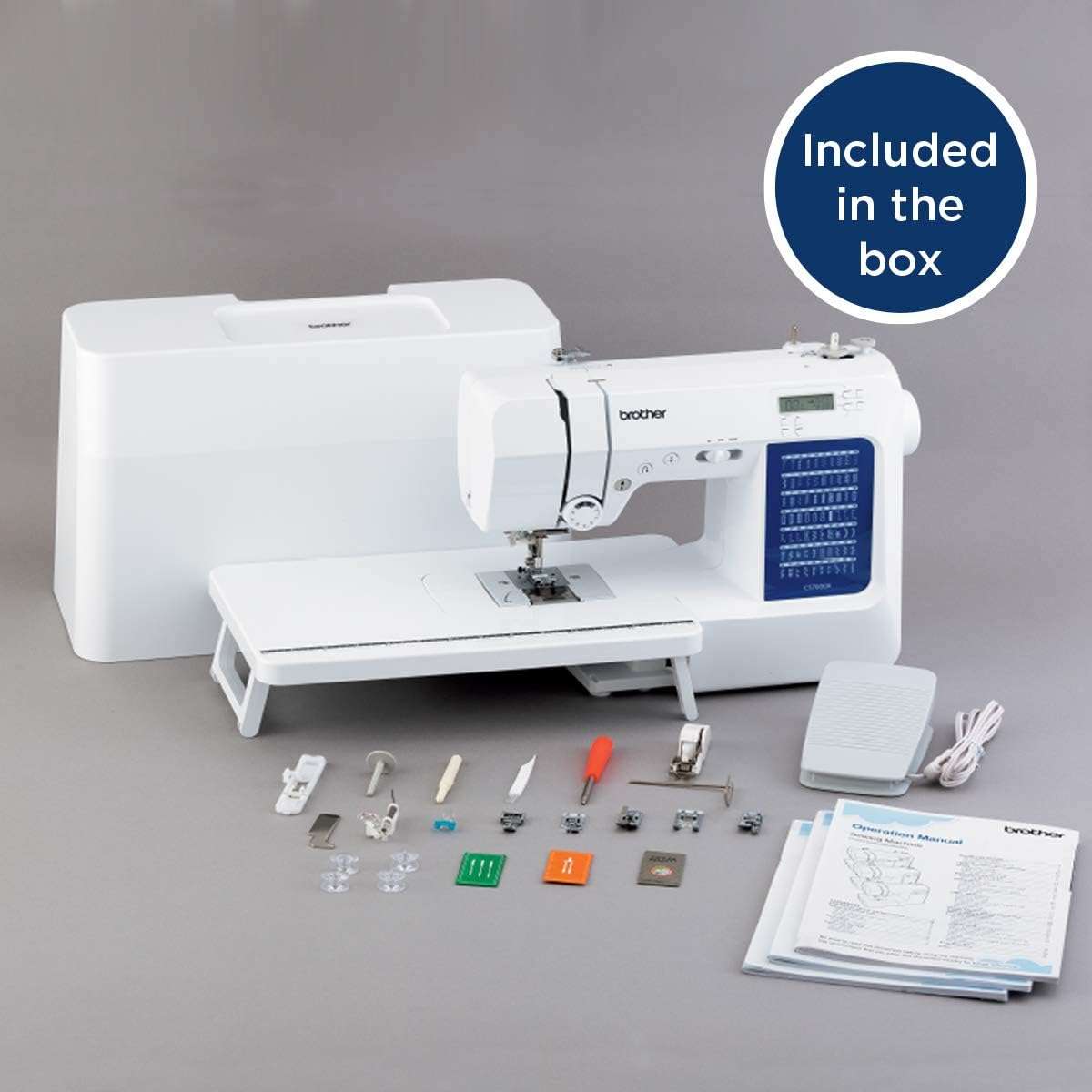Brother CS7000X Computerized Sewing and Quilting Machine, 70 Built-in Stitches, LCD Display, Wide Table, 10 Included Feet, White - 7