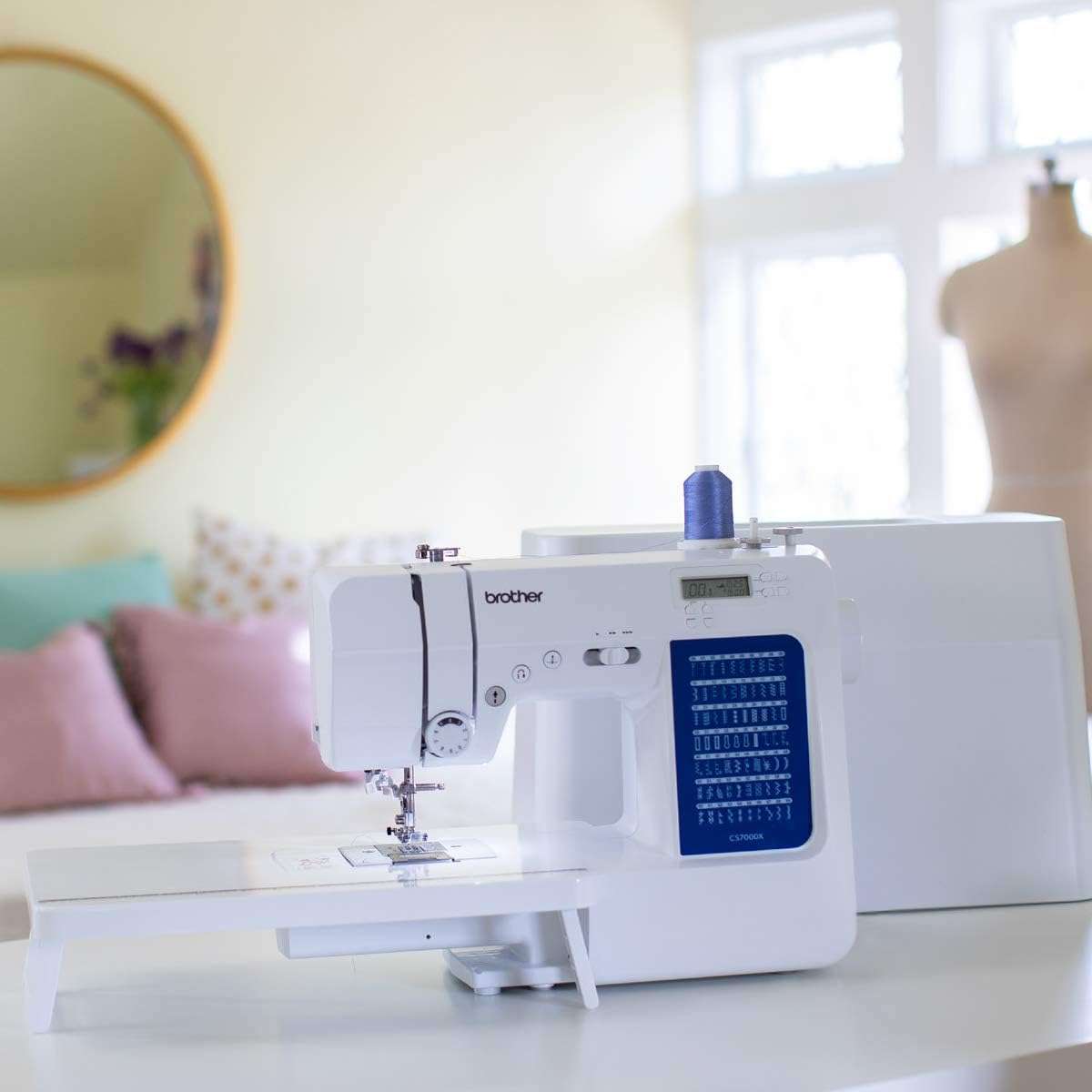 Brother CS7000X Computerized Sewing and Quilting Machine, 70 Built-in Stitches, LCD Display, Wide Table, 10 Included Feet, White - 9