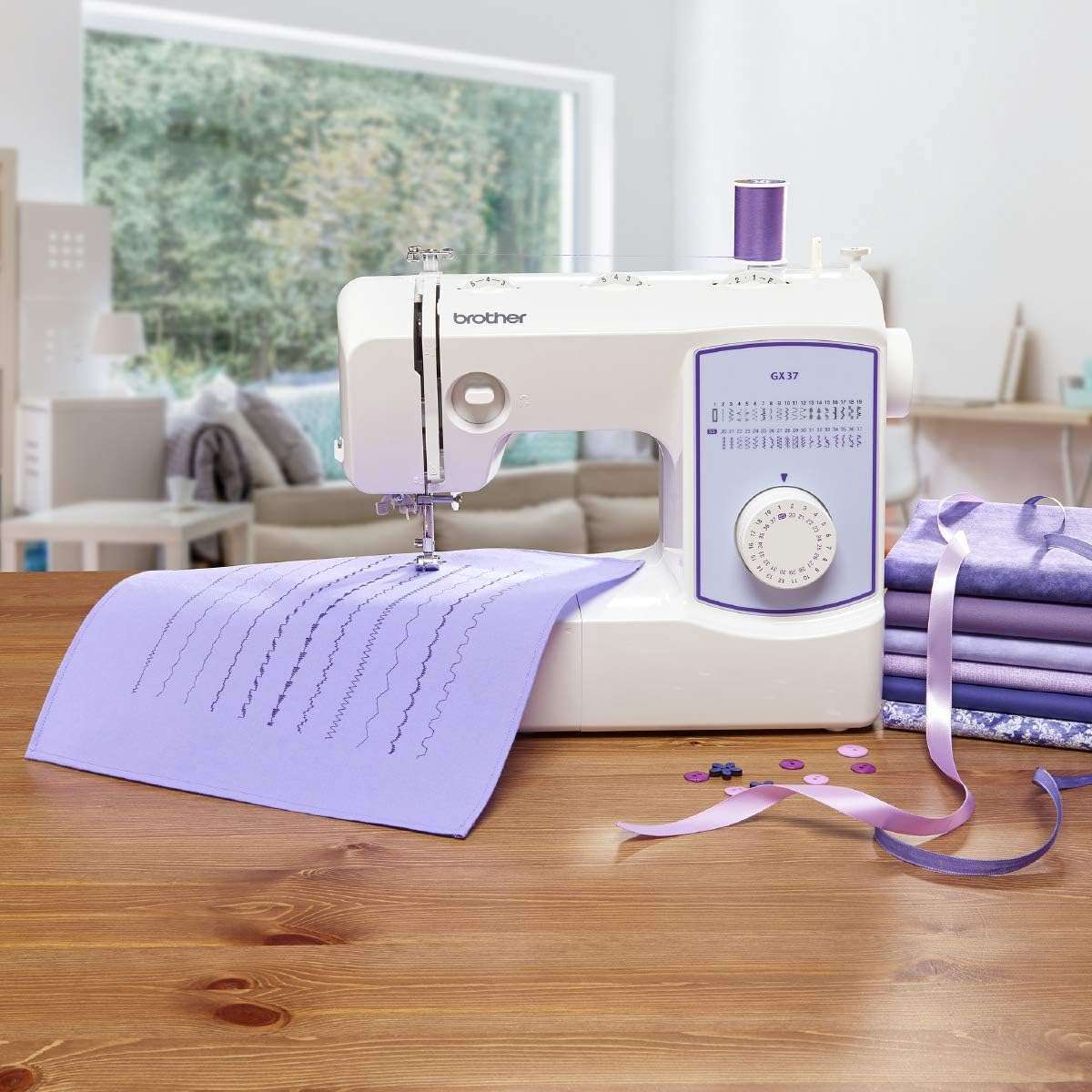 Brother Sewing Machine, GX37, 37 Built-in Stitches, 6 Included Sewing Feet - 2