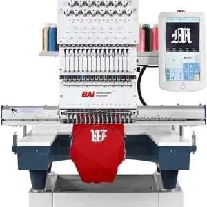 BAi Mirror1501 Hat Embroidery Machine Multi Needle,15 Needle Embroidery Machine with 13.7x19.7 Inches Large Embroidery Area,Commercial Embroidery Machine with Laser Positioning