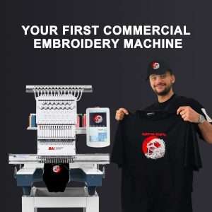 BAi Mirror1501 Hat Embroidery Machine Multi Needle,15 Needle Embroidery Machine with 13.7x19.7 Inches Large Embroidery Area,Commercial Embroidery Machine with Laser Positioning - 2