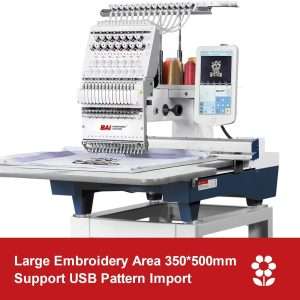 BAi Mirror1501 Hat Embroidery Machine Multi Needle,15 Needle Embroidery Machine with 13.7x19.7 Inches Large Embroidery Area,Commercial Embroidery Machine with Laser Positioning - 3