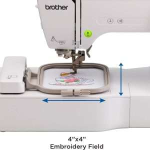 Brother Embroidery Machine, PE535, 80 Built-in Embroidery Designs, 9 Font Styles, 4 x 4 Embroidery Area, Large 3.2 LCD Touchscreen, USB Port - 2