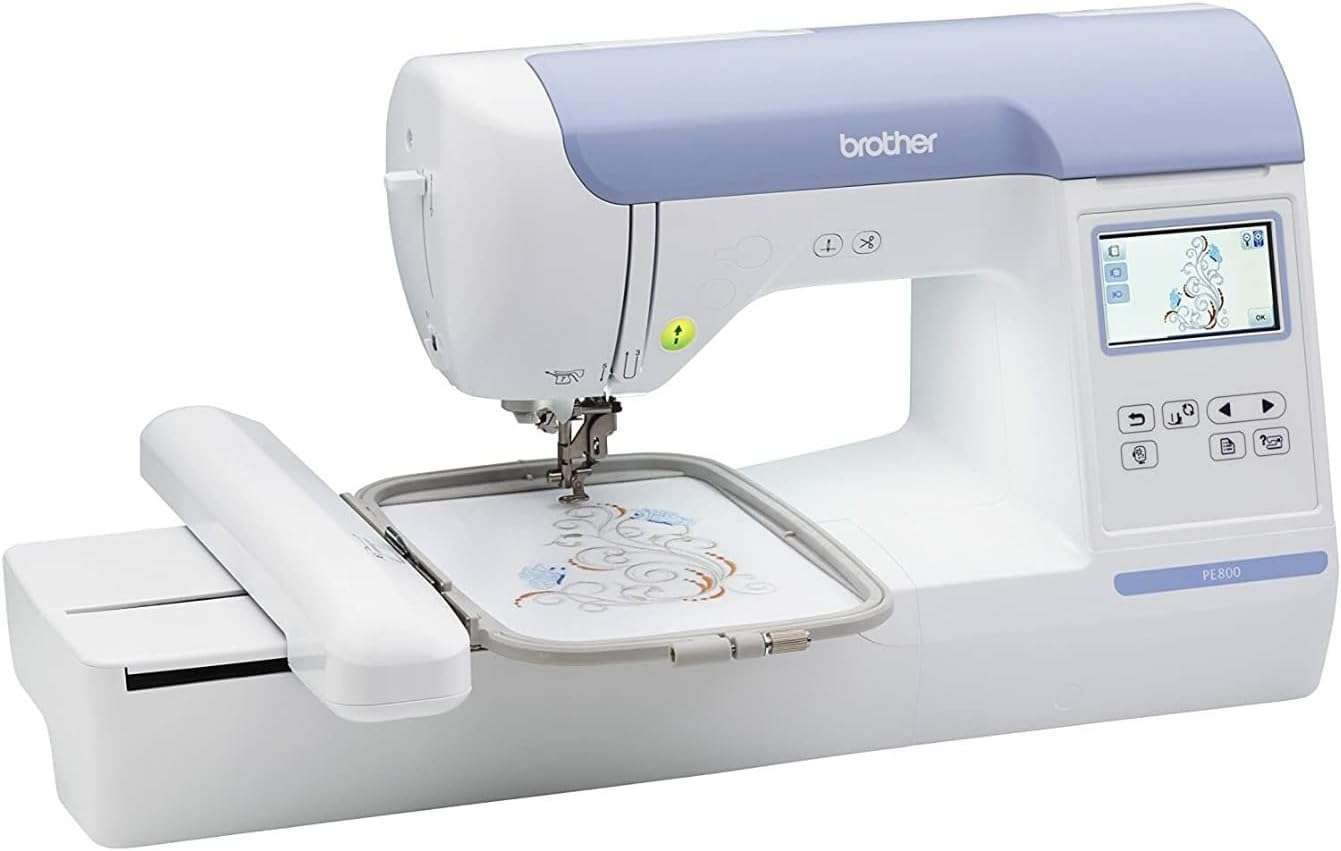 Brother Embroidery Machine PE800, 138 Built-in Designs, 5 x 7 Hoop Area, Large 3.2 LCD Touchscreen, USB Port, 11 Font Styles - 2