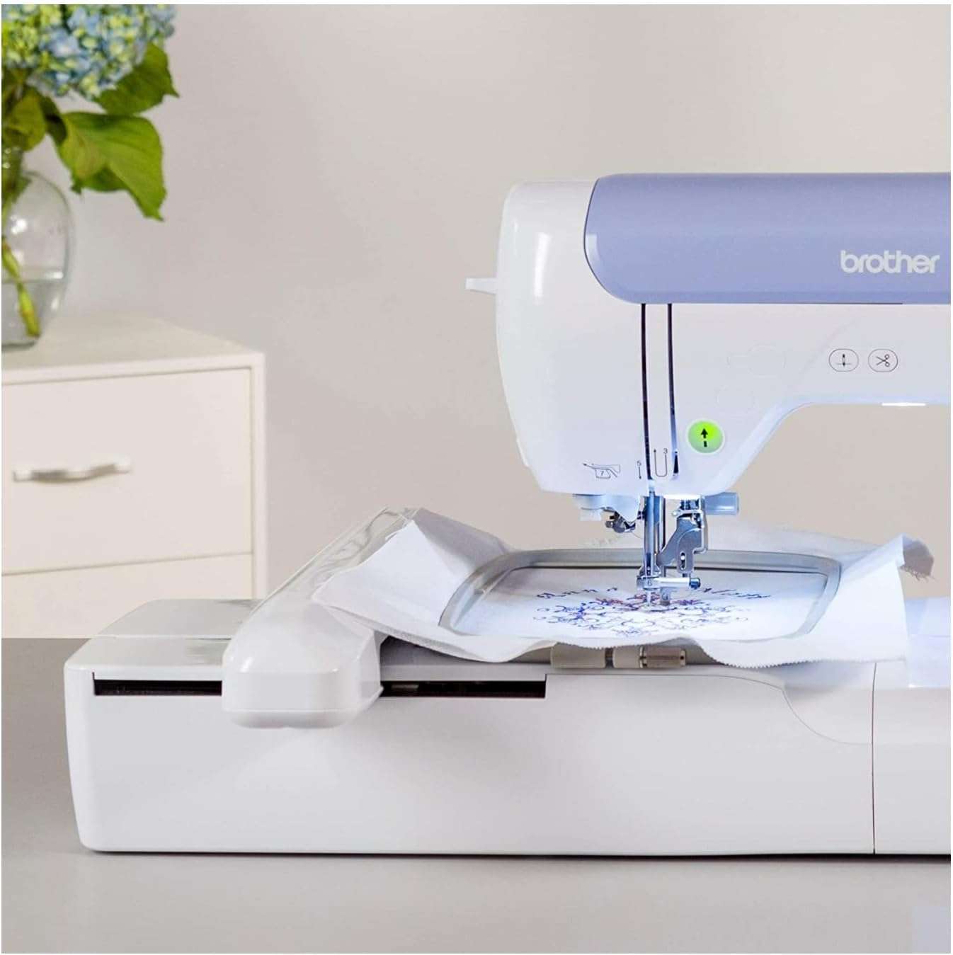 Brother Embroidery Machine PE800, 138 Built-in Designs, 5 x 7 Hoop Area, Large 3.2 LCD Touchscreen, USB Port, 11 Font Styles - 7