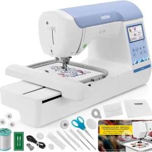 Brother PE900 Embroidery Machine, 5 x 7 Field Size, Cuts Jump Stitches, Wireless, WLAN, Includes Mr. Vac & Mrs. Sew - Embroidery Magic- Quick Start Video - 1
