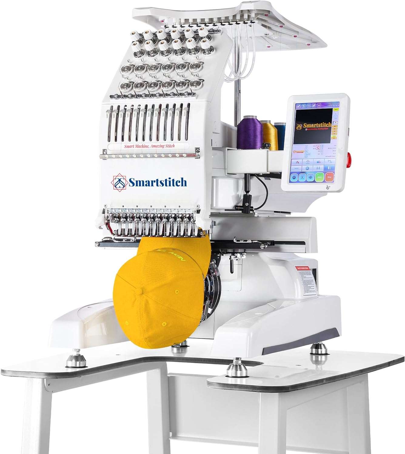 S-1201 Compact Embroidery Machine with 12 Needles, 1200SPM Max Speed, 7 Touch Screen, 9.5x12.6 Embroidery Area, Your First Commercial Embroidery Machine for Flat, Hat, T-shirt and more - 1