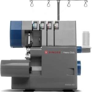 SINGER - Heavy Duty Serger Overlock Machine - Metal Frame - 2-3-4 Thread Capacity - 60% Larger Cutting Knife Grey - 4