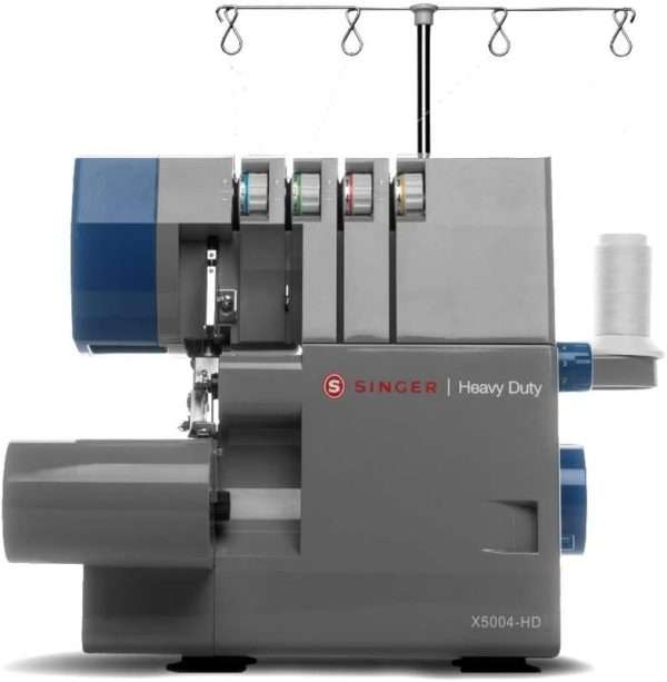 SINGER - Heavy Duty Serger Overlock Machine - Metal Frame - 2-3-4 Thread Capacity - 60% Larger Cutting Knife Grey - 4