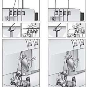 SINGER - Heavy Duty Serger Overlock Machine - Metal Frame - 2-3-4 Thread Capacity - 60% Larger Cutting Knife Grey - 6