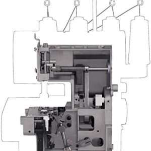 SINGER - Heavy Duty Serger Overlock Machine - Metal Frame - 2-3-4 Thread Capacity - 60% Larger Cutting Knife Grey - 8