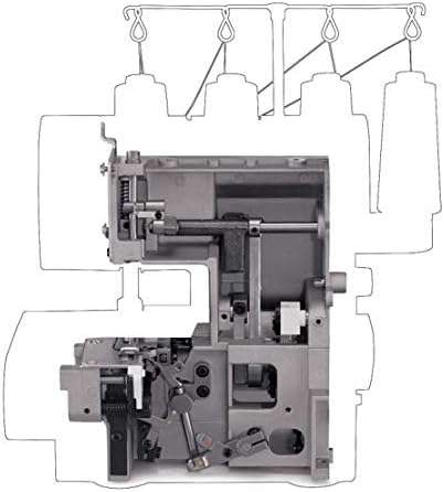 SINGER - Heavy Duty Serger Overlock Machine - Metal Frame - 2-3-4 Thread Capacity - 60% Larger Cutting Knife Grey - 8