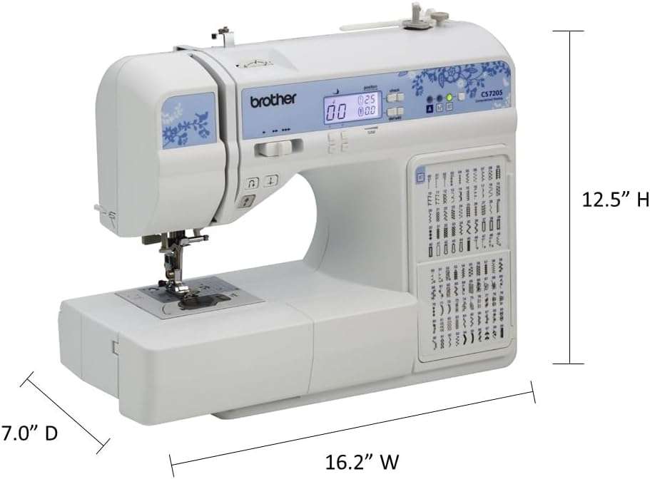 Brother CS7205 Computerized Sewing Machine with Wide Table, 150 Built-in Sewing Stitches, 1 Font, Wide Table, 11 Sewing Feet - 10