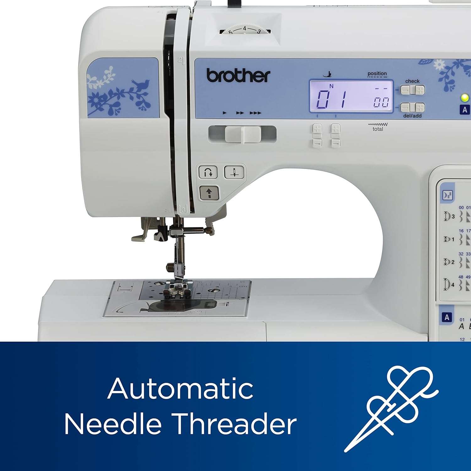 Brother CS7205 Computerized Sewing Machine with Wide Table, 150 Built-in Sewing Stitches, 1 Font, Wide Table, 11 Sewing Feet - 4