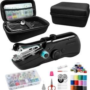 Handheld sewing machine, beginner's sewing kit with storage, two power supply modes, electric switch, simple operation, portable mini sewing machine, beginner's sewing machine - 1