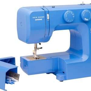 Janome Blue Couture Easy-to-Use Sewing Machine with Interior Metal Frame, Bobbin Diagram, Tutorial Videos, Made with Beginners in Mind! - 1