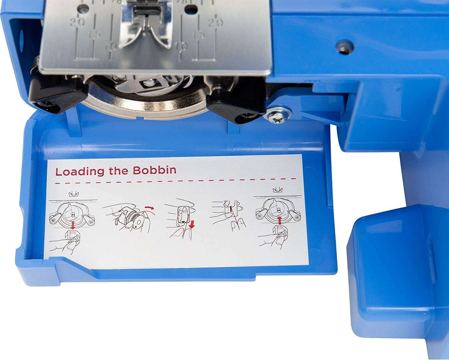 Janome Blue Couture Easy-to-Use Sewing Machine with Interior Metal Frame, Bobbin Diagram, Tutorial Videos, Made with Beginners in Mind! - 5