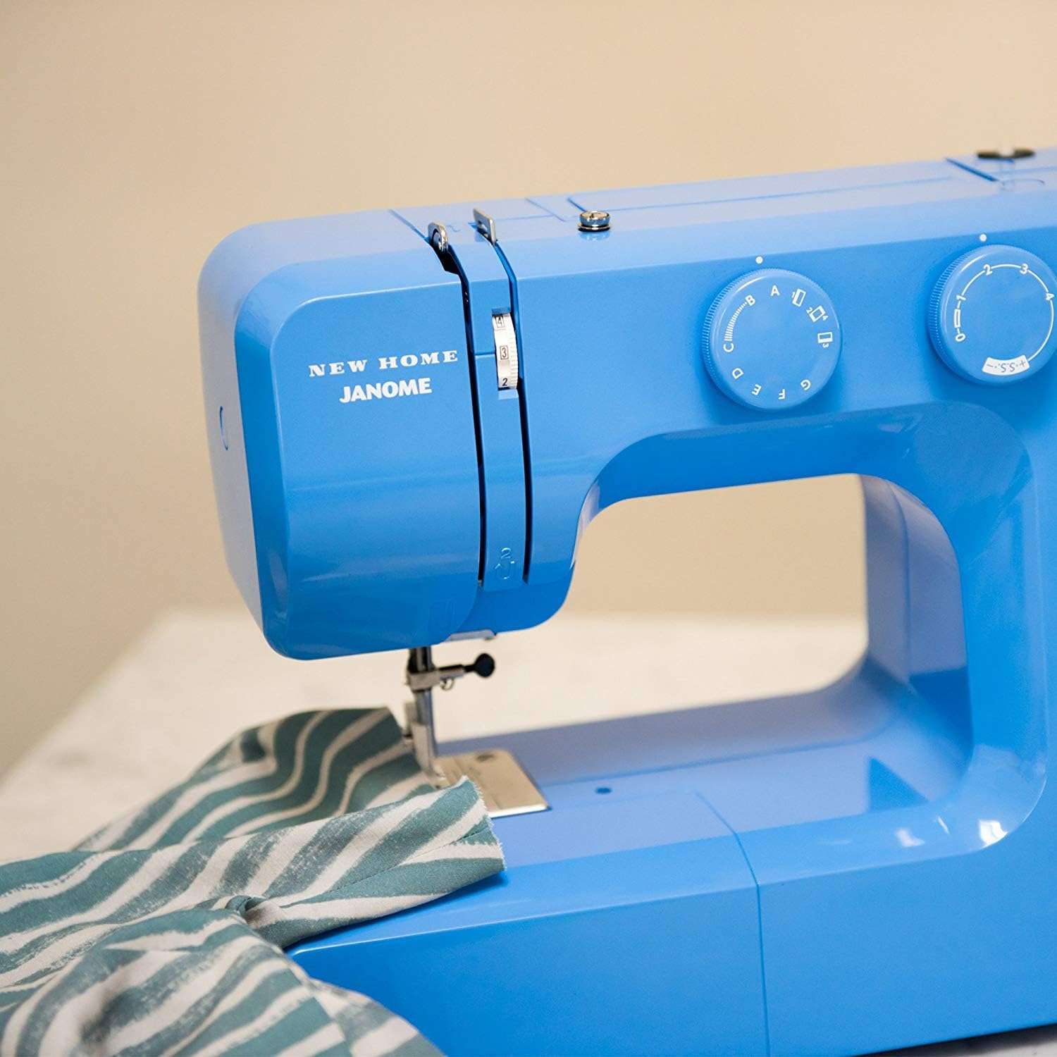 Janome Blue Couture Easy-to-Use Sewing Machine with Interior Metal Frame, Bobbin Diagram, Tutorial Videos, Made with Beginners in Mind! - 9