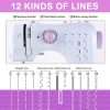 for and Kids Ages 8 12, Portable Machines with 12 Built in Stitch Patterns, Light, 2 Speed Foot Pedal Purple & White 2