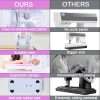 for and Kids Ages 8 12, Portable Machines with 12 Built in Stitch Patterns, Light, 2 Speed Foot Pedal Purple & White 4