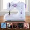 for and Kids Ages 8 12, Portable Machines with 12 Built in Stitch Patterns, Light, 2 Speed Foot Pedal Purple & White 5