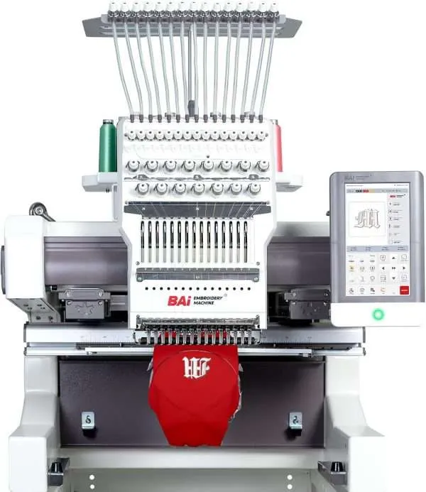 BAi VisionV22 Hat Embroidery Machine, Multi Needles Computerized Commercial Embroidery Machines,15.7"x19.7" Embroidery Area,15 Needles Tubular Structure Stable Cap Embroidery Machine