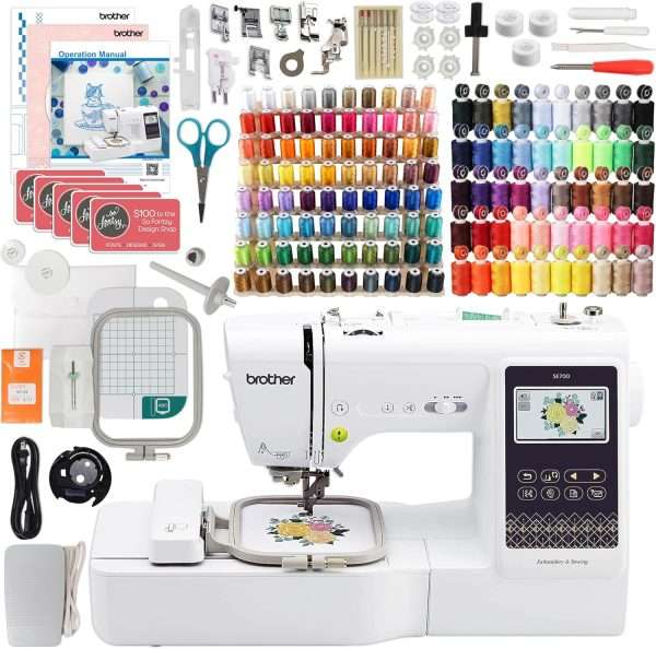 Brother SE700 Embroidery & Sewing Machine with 130 Spools & Accessories - 1