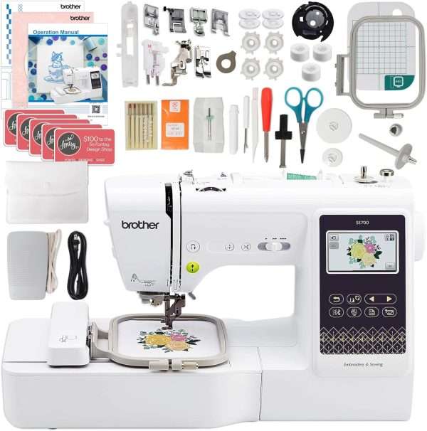 Brother SE700 Embroidery & Sewing Machine with 130 Spools & Accessories - 2