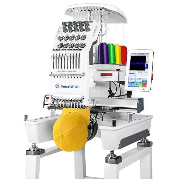 S-1001 Upgraded Embroidery Machine with 10 Needles, 1200SPM Max Speed, 7" Touch Screen, 9.5"x14.2" Embroidery Area, New Gen of Commercial Embroidery Machine for Flat, Hat, T-shirt and more