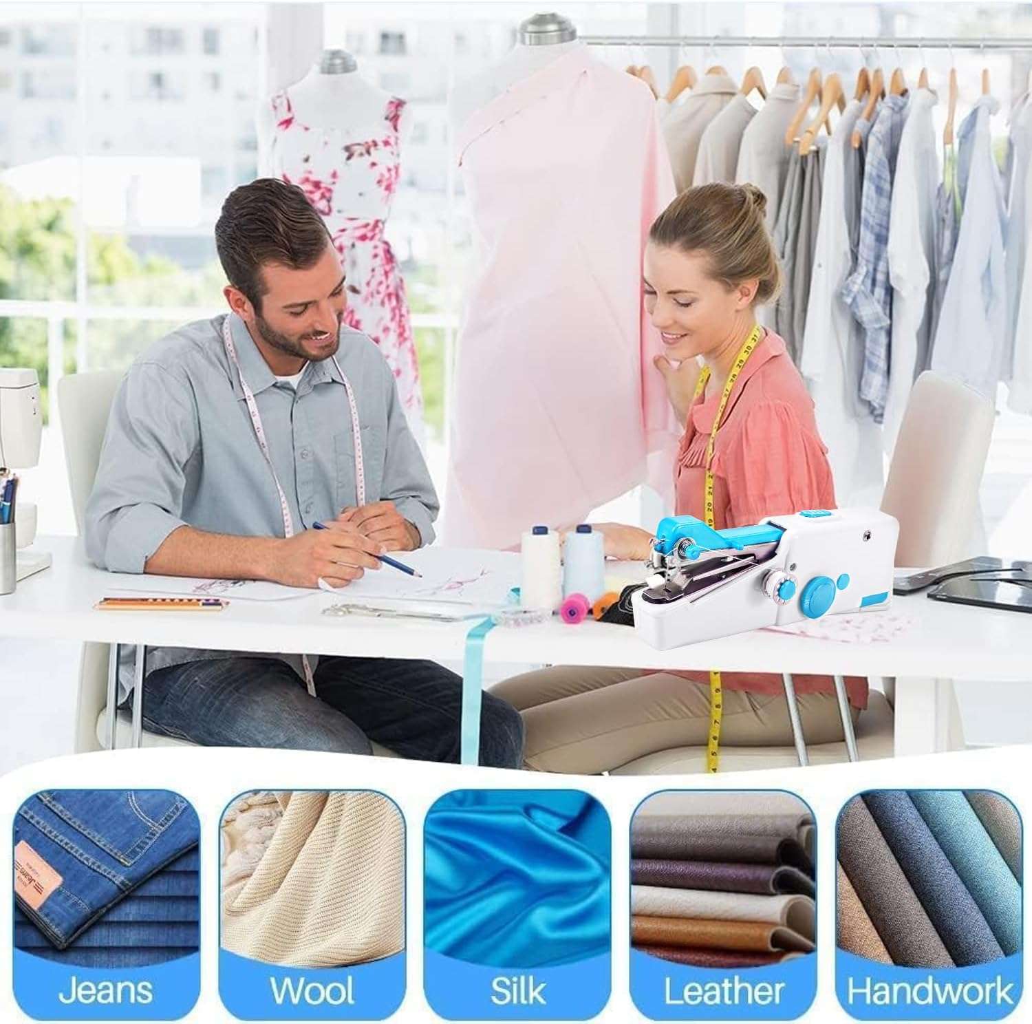 Handheld Sewing Machine, Mini Sewing Machine For Beginners, Battery And Usb Operated Pocket Sewing Machines, Easy To Operate Portable Sewing Machine For Beginners - 3