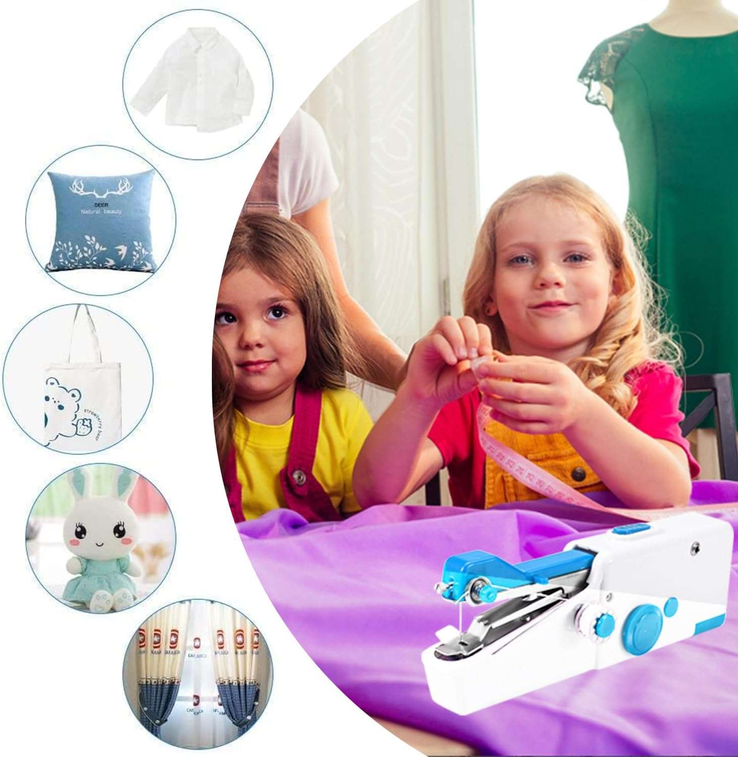 Handheld Sewing Machine, Mini Sewing Machine For Beginners, Battery And Usb Operated Pocket Sewing Machines, Easy To Operate Portable Sewing Machine For Beginners - 6