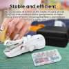 Handheld sewing machine, beginner's sewing kit with storage, two power supply modes, electric switch, simple operation, portable mini sewing machine, beginner's sewing machine - 2