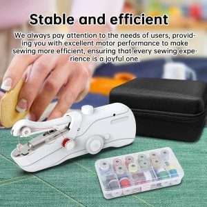 Handheld sewing machine, beginner's sewing kit with storage, two power supply modes, electric switch, simple operation, portable mini sewing machine, beginner's sewing machine - 2